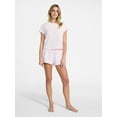 thumbnail image 2 of No Boundaries Sleep Tee and Shorts Set, 2-Piece, Women’s XXS-3X, 2 of 5