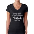 thumbnail image 1 of Awkward Styles Women's This Is What The World`s Greatest Nana Looks Like V-neck T-shirt, 1 of 4