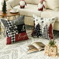 thumbnail image 3 of Sm:)e Merry Bright Hello Winter Christmas Trees Pillow Covers 18 x 18 Inch Set of 4, Xmas Holiday Outdoor Cushion Case for Sofa Couch, 3 of 6