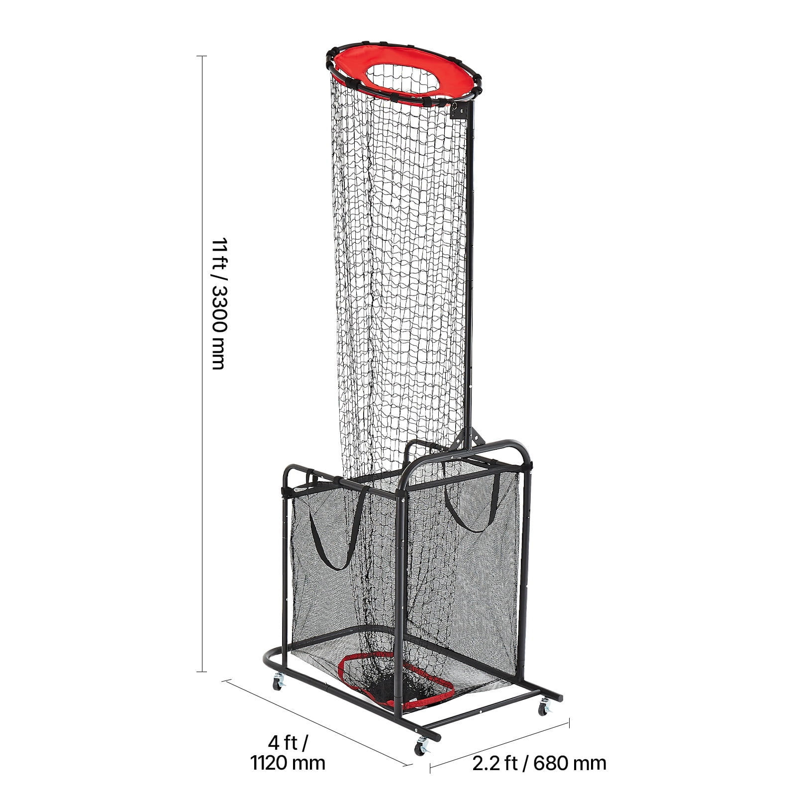 KFFKFF Adjustable Volleyball Training Equipment with Portable Net, Cart, Wheels, and Carrying Bag for Indoor and Outdoor Practice, Ideal for Serving, Spiking, and Setting