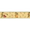 thumbnail image 2 of Citron Jaune Cerise Rouge sur Vignes Papier Peint Jaune Bord Rétro, Rouleau 15' x 5,25'', 2 of 3