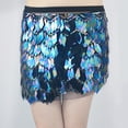 thumbnail image 2 of IUJSOY Women's Sequin Skirt Adjustable Stretchy Bodycon Night Out Party Shine Sparkly Mini Skirts, 2 of 4