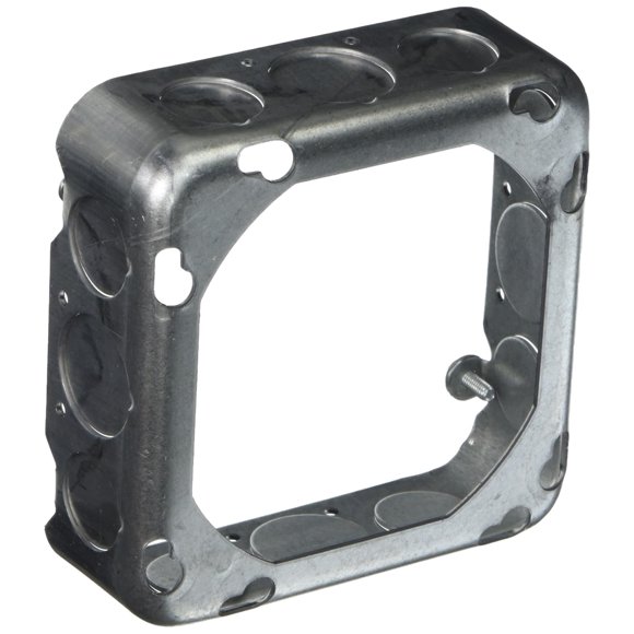 Caja de extensión cuadrada RACO 250 de 4,7 cm de profundidad con troqueles