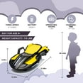 thumbnail image 3 of Xuanlur 24V Electric Ride On Toy for Kids, 24V Kids Ride On Electric Scooter with Intelligent Gravity Steering, Helmet Knee Pads and a Top Speed of 6.84 MPH, Spray Function, 200W Motor (Yellow), 3 of 7