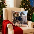 thumbnail image 4 of kladzum Christmas Pillow Covers 18x18 Inches, Festive Decorative Print Linen Throw Pillow Covers with Cute Animals, Exquisite Graphic Pillow Cases for Sofa, Bed, Couch, Home Room Decor, 4 of 6