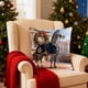 thumbnail image 4 of Festive Christmas Decorative Linen Pillows Cover With Graphic Print Cute Animals 18x18 Inches, 4 of 6