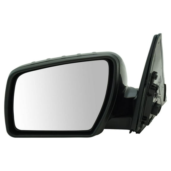TRQ Side View Mirror Power Folding Smooth Black Driver Left LH for Kia Soul MRA06084