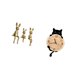 thumbnail image 5 of Conjunto De Escultura Familiar De Conejos Y Reloj De Pared Para Escritorio, Mesa, Estantería, Oficina, Dormitorio, Decoración Del Hogar., 5 of 8