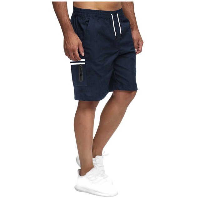 PMUYBHF Pantalons de Course pour Hommes 2024 Mode Été Rayé Patchwork Décontracté Sports Pantalons Courts Pantalons de Pyjama Moelleux Pantalons de Chef Hommes