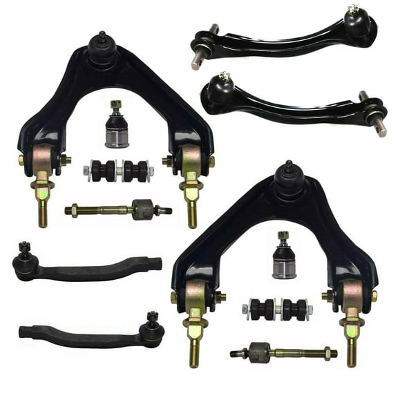 12 Pc Complete Suspension Kit Inner & Outer Tie Rod Ends Lower Ball Joints Front & Rear Upper Control Arms and Ball Joints Sway Bar End Links Fits select: 1994-1997 HONDA ACCORD