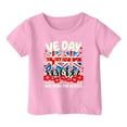 thumbnail image 3 of TAIAOJING T-Shirts Polyvalents Garçon Fille Imprimé Étoile Lettre Manches Courtes Col Rond T-Shirts Drapeau Haut pour Nourrisson à Adolescent Coupe Décontractée Léger Usage Quotidien, 3 of 3