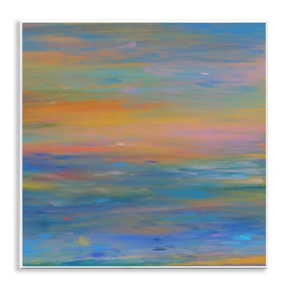 Stupell Industries Sunset Of Lights Abstraction Wall Plaque Art design by Atelier Posters, 12 x 12