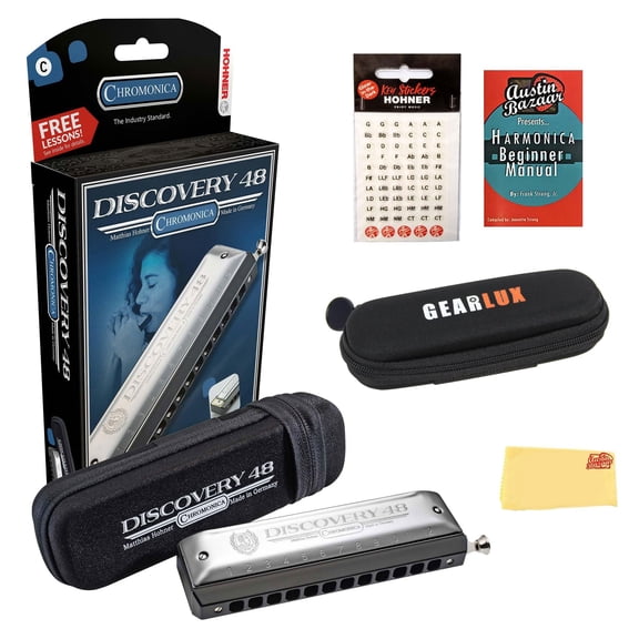 Hohner Discovery 48 Harmonica - Key of C w/ Zip Pouch