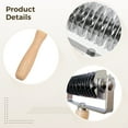 thumbnail image 3 of Stainless Steel Lattice Dough Cutter, Pastry Roller Cutter with Wooden Handle, Pie & Pizza Pastry Roller maker, Dough Slicer Baking Tool to Create Patterns Easily, 3 of 6
