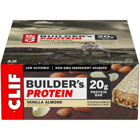 Builders Bar - Clif Builders, Vanilla Almond, 2.4 Oz, 12 Ct Protein Bar