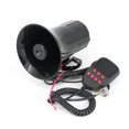 thumbnail image 5 of 115dB 12V 7 Sound Car Truck Loud Horn Warning Alarm Megaphone Siren Round Speaker With Microphone Function Air Horn Kit For Truck SUV VAN Boat Motorcycle, 5 of 7