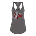 thumbnail image 2 of Wild Bobby, Baseball Fingerprint It's In My DNA, Sports, Women Racerback Tank Top, Dark Grey, X-Large, 2 of 5