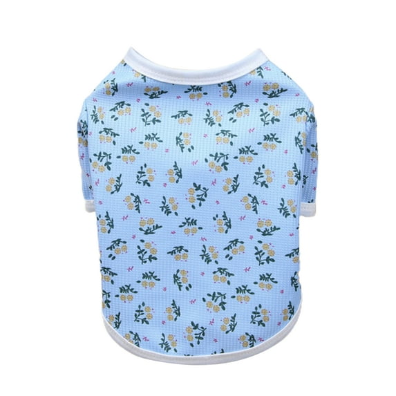 Soft Pet Coat - Durable Hemming, Washable, Soft, Comfortable, Lightweight, Keep Warm, Polyester Cotton, Floral Print, Pet Clothes for Autumn