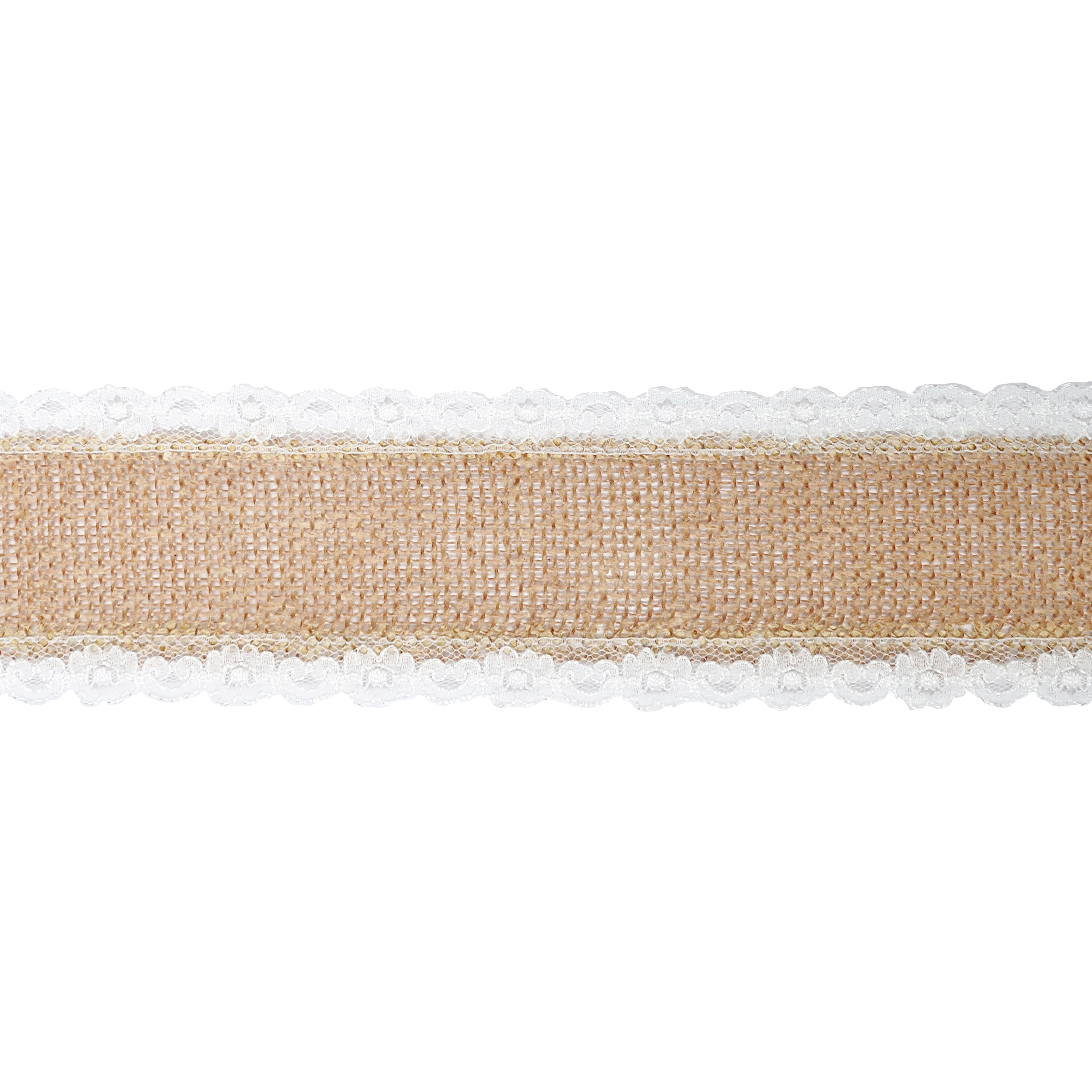 12 Pack: 2.5 inch Burlap Frayed Ribbon by Celebrate It Occasions, Size: 2.5 x 3yd, Beige