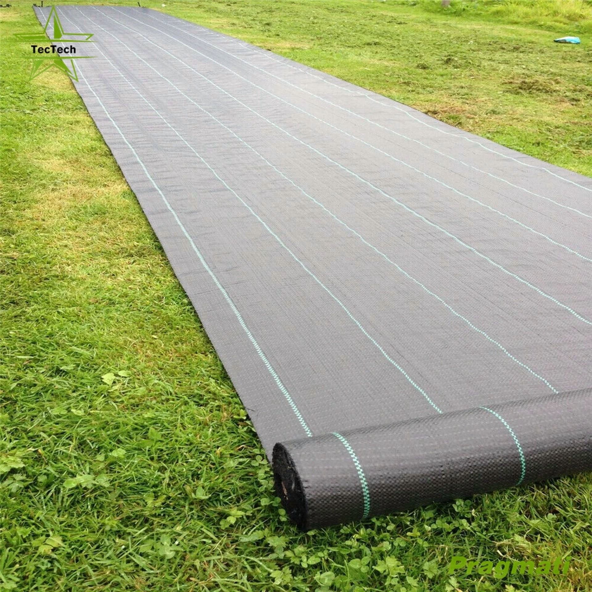 PURELY- 4×16Ft Weed Barrier Garden Landscape Fabric Woven Ground Cover 3.2Oz
