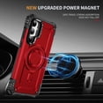 thumbnail image 3 of For Samsung Galaxy A36 5G Magnetic Case Lens Kickstand PC TPU Shockproof Phone Cover - Grey, 3 of 5