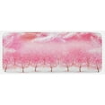 thumbnail image 1 of Pink Kitchen Mat, Japanese Cherry Blossom Trees with Feather Effects on Top Romantic Design, Plush Decorative Kitchen Mat with Non Slip Backing, 47" X 19", Pale Pink White, by Ambesonne, 1 of 1