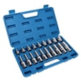 thumbnail image 2 of Star Female Socket Set, Rustproof Universal External Torque Star Socket Kit Silver 1/2in Drive 19 PCS With Blow Molding Case For Car ANGGREK Descripción de la referencia, 2 of 5