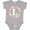 AC-Heather Grey, variant on Monogram Letter L Rose Floral Wreath Girls Baby Bodysuit