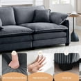 thumbnail image 4 of Modern Oversized Corduroy Armchair,Deep Seat Accent Chair with Pillow,Comfy Single Sofa Chair for Living Room Bedroom Apartment,Grey, 4 of 6