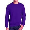 thumbnail image 2 of Gildan Fleece Crewneck Sweatshirt, Cozy Pullover Sweater for Men, Basic Jumper, 8 oz. 50-Cotton / 50-Polyester in Gold & Purple, Pack of 2- Size S, 2 of 5