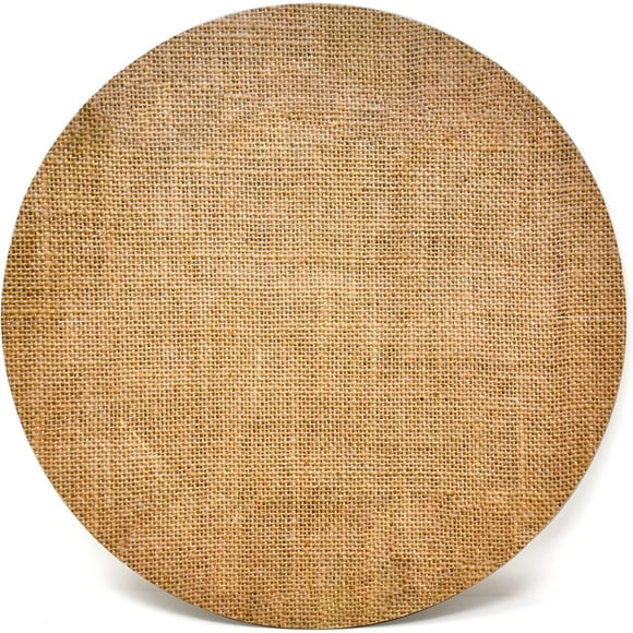 PinesC PinesC 24 Assiettes Rondes en Toile de Jute Jetables 13 Pouces Imprimé Campagne Plateaux Repas Assiettes en Papier Carton Centres de Table Décorations de Mariage