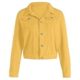 thumbnail image 3 of Denim Jacket Long Sleeve Slimming Cardigan Coat Top with PocketsRedM, 3 of 4