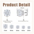 thumbnail image 6 of APSVO 5 Pairs 18K White Gold Plated Stud Earrings for Women with S925 Sterling Silver Post April Birthstone Earrings Set with CZ Crystal Birthday Christmas Jewelry Gifts Teen Stocking Stuffers Adults, 6 of 7