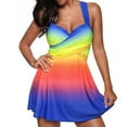 thumbnail image 3 of facefd Femmes Femmes Tankini Dos Deux Pièces Rehausseur Maillot de Bain Maillot de Bain Silhouette 4 m, 3 of 5