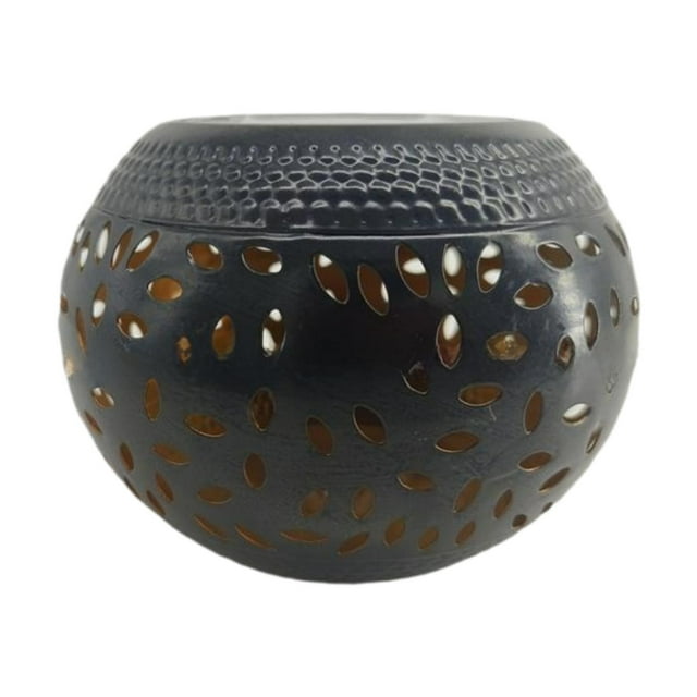 Farol solar hueco decorativo, luz de regalo para patio exterior Negro