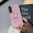 thumbnail image 3 of Case for Samsung Galaxy A16 5G with Ring Kickstand, Women Girls Cute Glitter Sparkly Shiny Bling Sparkle Shockproof Protective Cover Case for Samsung Galaxy A16 CZ-Rose Gold, 3 of 7