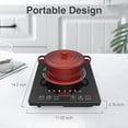 thumbnail image 6 of VBGK Portable Induction Cooktop European Plug Countertop Burner 2000W Infrared cooker, 220V for All Pans, 6 of 7