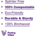 thumbnail image 4 of Pantry Value [100 Count] Disposable Wooden Forks, Splinter-Free Biodegradable, Eco-Friendly Utensils for Outdoors, Parties, and Events, 4 of 6