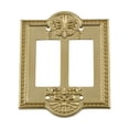thumbnail image 1 of Nostalgic Warehouse 719930 Meadows Switch Plate with Double Rocker, Polished Brass, 1 of 3