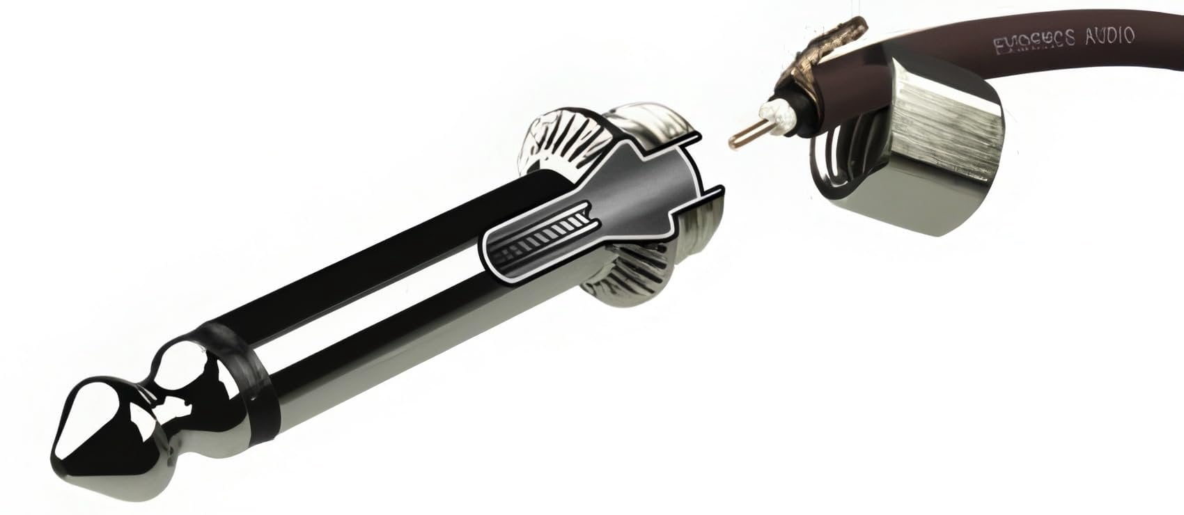 Evidence Audio Monorail SIS DIY Solderless Guitar Patch Cable Kit -10 Angled SIS Plugs and 10 feet Graphite Black Cable