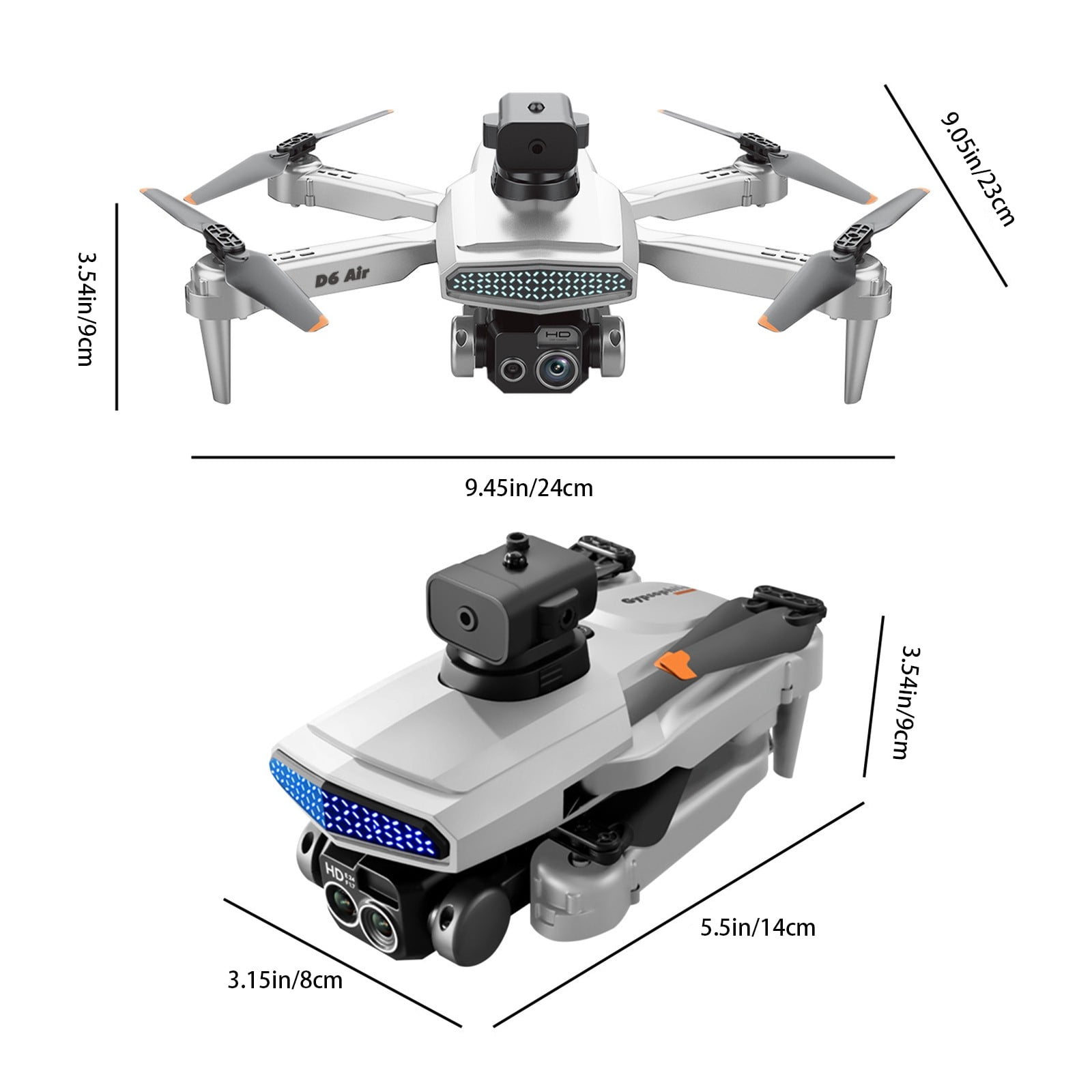 Drone with 4K Dual Camera, Electronic Image Stabilization & Obstacle Avoidance, Gesture Control & One-Key Return with 2 Batteries for Extended Flight, for Beginners and Teenagers
