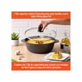 thumbnail image 5 of IMUSA Cocotte Cast Aluminum Ceramic Nonstick Caldero with Glass Lid, 7Qt, Black, 5 of 9