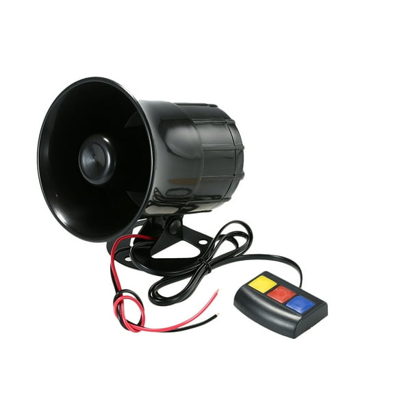Megáfono DC 12V Sonidos de 3 tonos Altavoces de seguridad Advertencia Advertencia Sirena Trompa TOMSHOO Megáfono