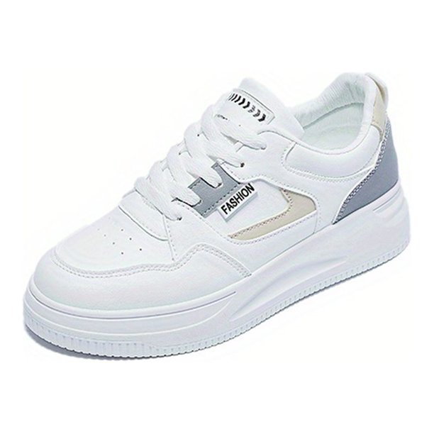 Zapatos De Skate Con Plataforma Para Mujer, Zapatillas Bajas Con Aumento De Altura Y Punta Redonda, Zapatos Para Caminar Versátiles
