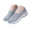 thumbnail image 3 of YLYL Women's Woven Orthopedic Sneakers Breathable Soft Slip on Diabetic Foam Sneakers with Arch Support, 3 of 7