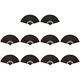 thumbnail image 1 of Abanico 10 pulgadas plegable tela de seda DIY pintura boda decoración del hogar negro, 1 of 3