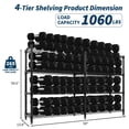 thumbnail image 3 of Heavy Duty Metal Wire Shelving Unit – Commercial Food Service Storage Rack – Adjustable 4-Tier & 5-Tier Organization – 1060 lbs Capacity – For Kitchen, Pantry, Garage, Warehouse, 3 of 8