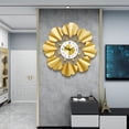 thumbnail image 6 of Modern Luxury Wall Clock Silent Ginkgo Leaf Wall Clock for Home Office Living Room Decor, 6 of 12