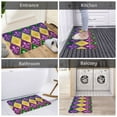 thumbnail image 5 of Vsdgher Mardi Gras4 print Flannel Anti-Slip Floor Mat Comfort Mat Floor Carpet for Decor, Non-Slip, Home, Office, Laundry, Durable, 5 of 5