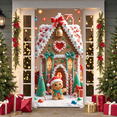 thumbnail image 6 of Festive Gingerbread House Christmas Banner Colorful Holiday Decor for Winter Decoration Party Celebration, 6 of 9